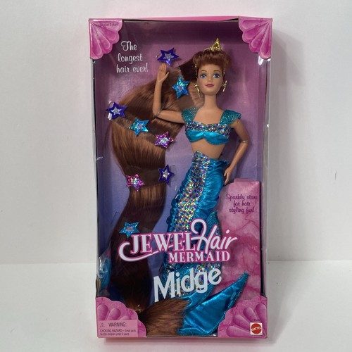 MATTEL JEWEL HAIR MERMAID 1995 MIDGE DOLL 14589 LONGEST HAIR EVER BARBIE NRFB