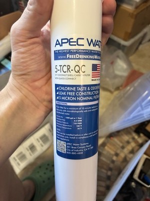 APEC Water Systems 5-TCR-QC Coconut Shell Carbon Filter - Very Good Condition