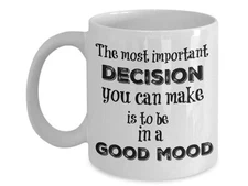 Start With a Smile Mug – Funny Inspirational Gift for Coffee Lovers & Coworkers