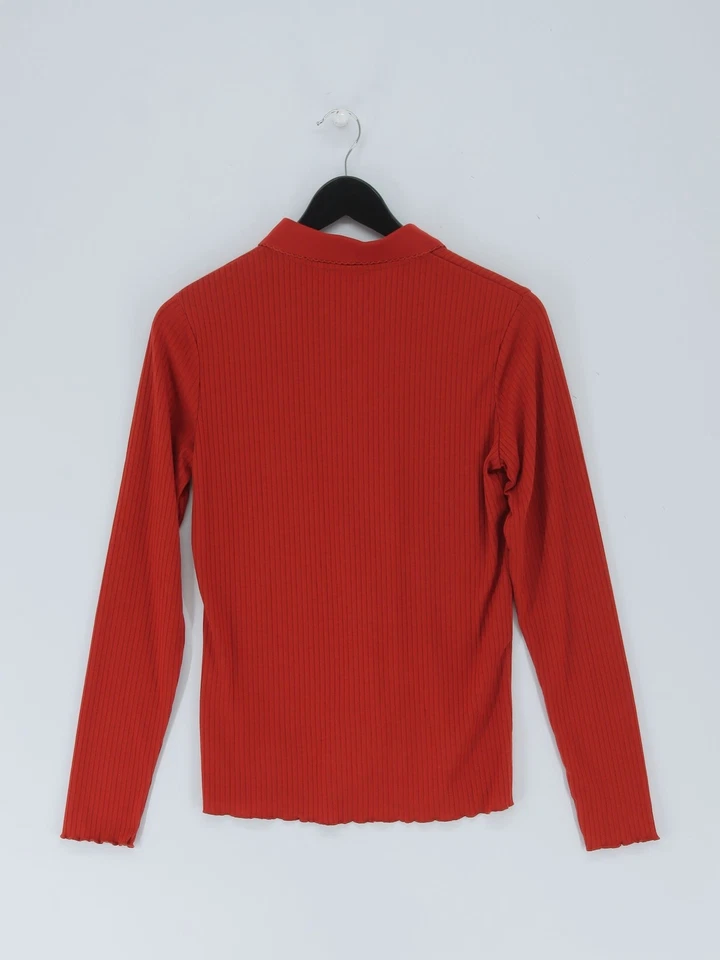 Polo Mujer La Redoute L Naranja Poliéster con Elastano, Viscosa Básica Foto 2 de 4