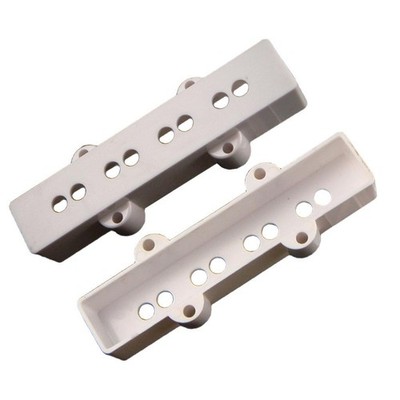 2 Stck. Weiß 4 Saiten Jazz Bass Tonabnehmer Abdeckungen Hals & Brücke für JB Bassgitarre