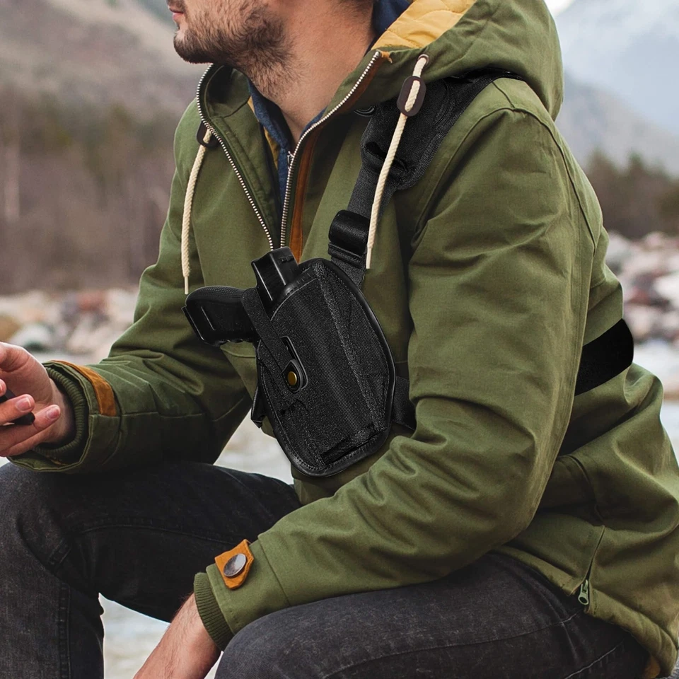 Universal Chest Holster with Padded Shoulder Strap, Adjustable Gun Shoulder H... - Image 2 of 4