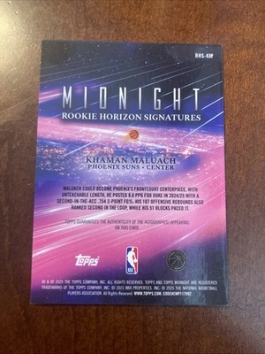 Khaman Maluach 2025-26 Topps Midnight NBA Rookie Horizon