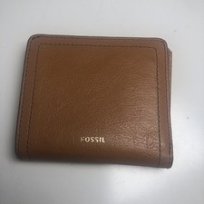 Fossil RFID Logan Wallet Bifold Camel Brown Leather MSRP 50