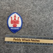 Vintage Maserati Patch Car Auto Automobile 70s 80s AE9a