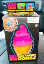 NEE DOH Nice Cream Cone Squishy Toy PINK New Fidget Tiktok Same Day Ship