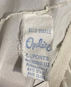 Vintage Opalite Half Slip Womens Small White Nylon Lace Trim Lingerie USA 70s