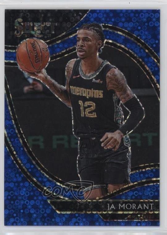 2020-21 Panini Select Courtside Blue Disco Prizm /25 Ja Morant #255