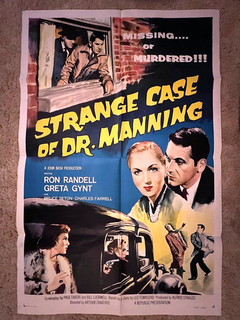 The Strange Case of Dr. Manning 1957 Movie Poster 27x41 Greta Gynt Ron Randell