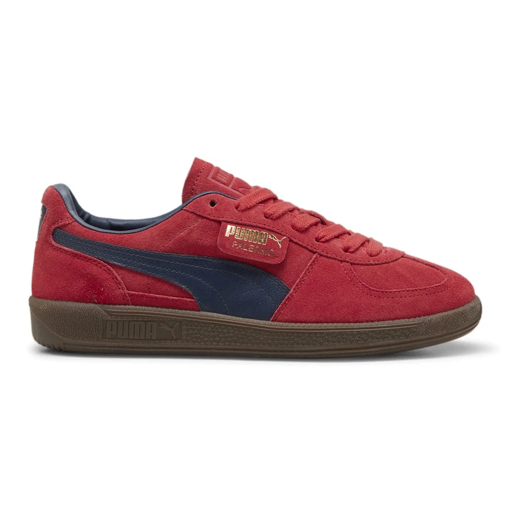 PUMA Palermo Lace Up Mens Red Sneakers Casual Shoes 39646309