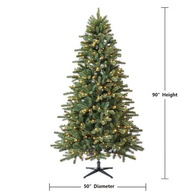 Holiday Time SG76P4KAEL00 7.5' Pre-Lit Birchwood Fir Green