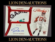 Jaylen Waddle 2021 FLAWLESS COLLEGIATE RPA  ORANGE BOWL PATCH RC JERSEY # 17/20