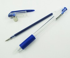 2 pcs M G Q7 0.5mm pipe Blue Gel Ink Pens reusable Blue-transparent barrel