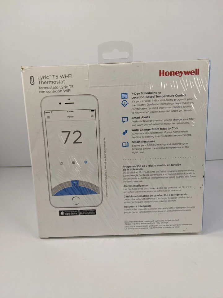 Honeywell Home Lyric T5 Wi-Fi Smart Thermostat - RCHT8610WF2006 - NEW Sealed  - Image 2 of 4