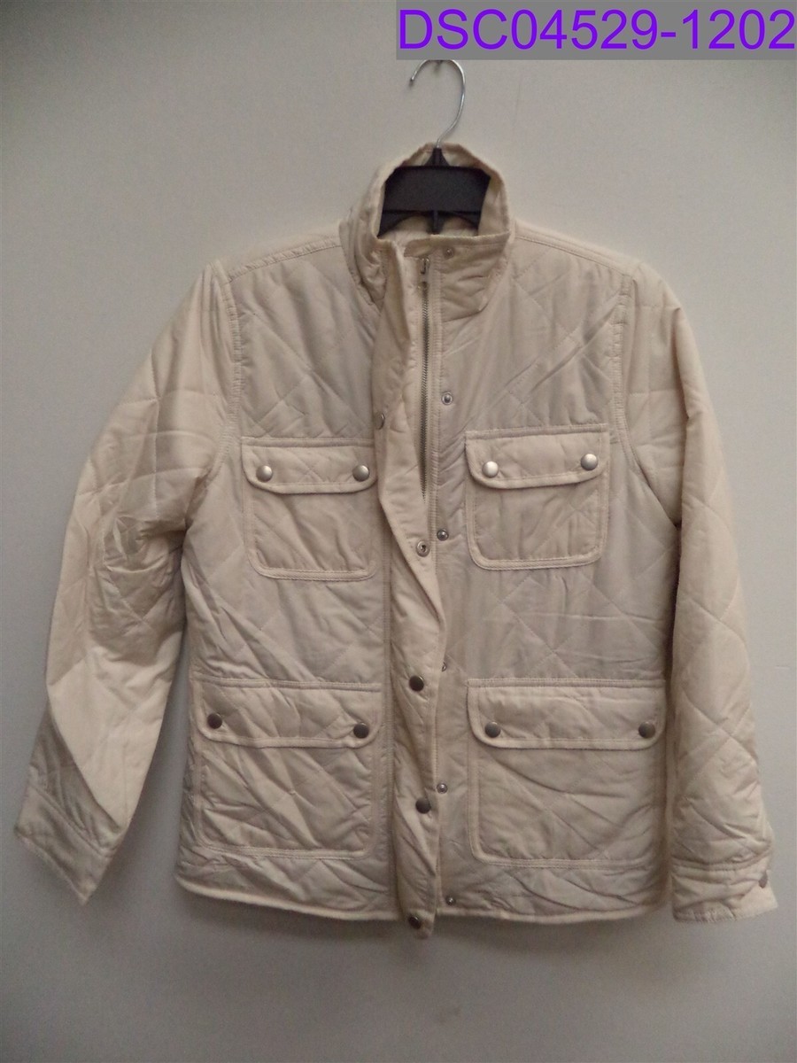 Women's XS Thread Supply Fleece Lined Quilted Utility Jacket Bone JKX6690