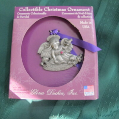 Gloria Duchin Merry Christmas Ornament Peace Be With You Angel Bird Mushroom Hal