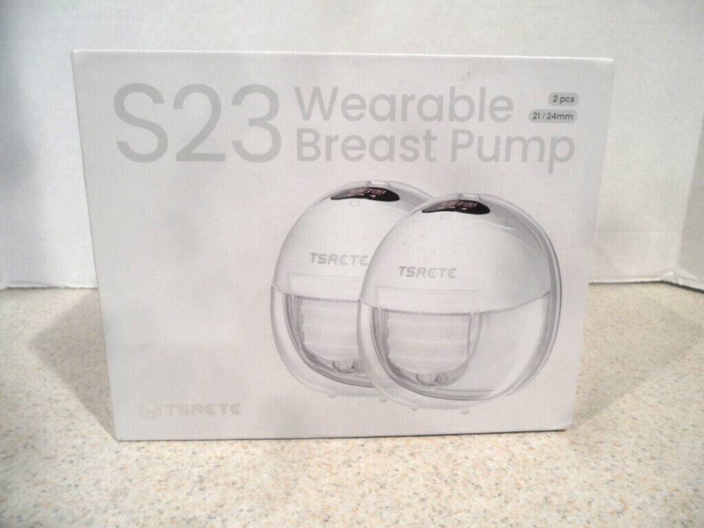 TSRETE S23 Double Wearable Breast Pump Hands-Free in Pink New Model-image