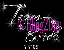 Team Bride - Groom Bridal Party Iron On Rhinestone Transfer for Shirts Bling
