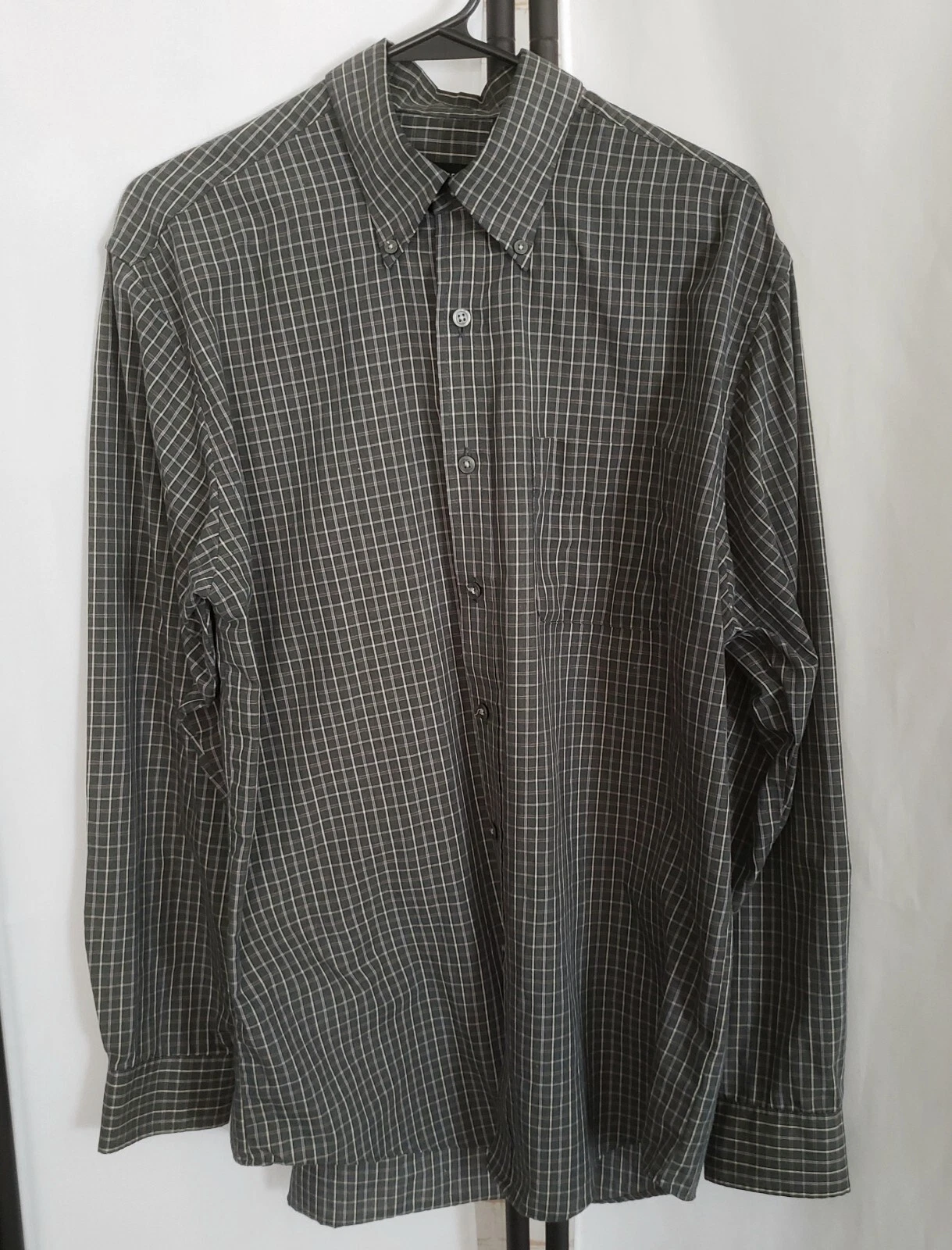 VANS Camicia Oxford uomo Van Heu verde a quadri manica lunga taglia M 15 15 1 2