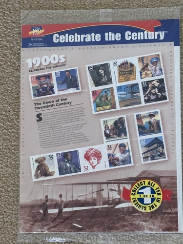Celebrate the Century Stamps, Full sets 5 Unopened sheets, 1900, 10, 20, 30, 60 - Picture 2 of 11