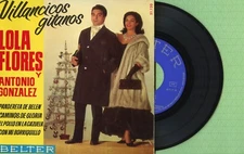 LOLA FLORES y ANTONIO GONZALEZ / Pandereta BELTER 51.120 Press Spain 1964 EP EX