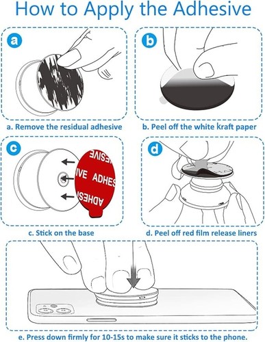 8 Pack Replacement Adhesive Pads for Pop Expanding Phone Stand and Socket - Zdjęcie 4 z 6
