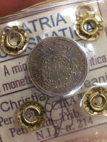 Napoli Carlino 10 Grana 1818 Ferdinando I Periziato Fdc - Foto 8 di 9