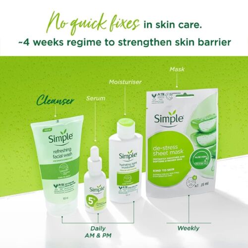 Simple Refreshing Face Wash 150 ml | 100% Soap-Free Formula for Soft, Clean Skin - Picture 9 of 10