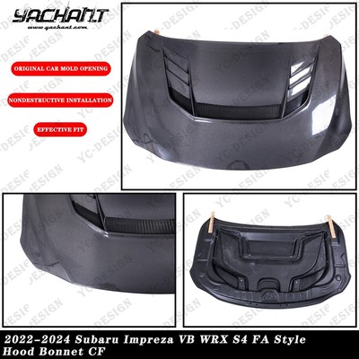 CARBON Auto Bonnet For 22-24 Subaru Impreza VB WRX S4 FA Style Front Hood Cover