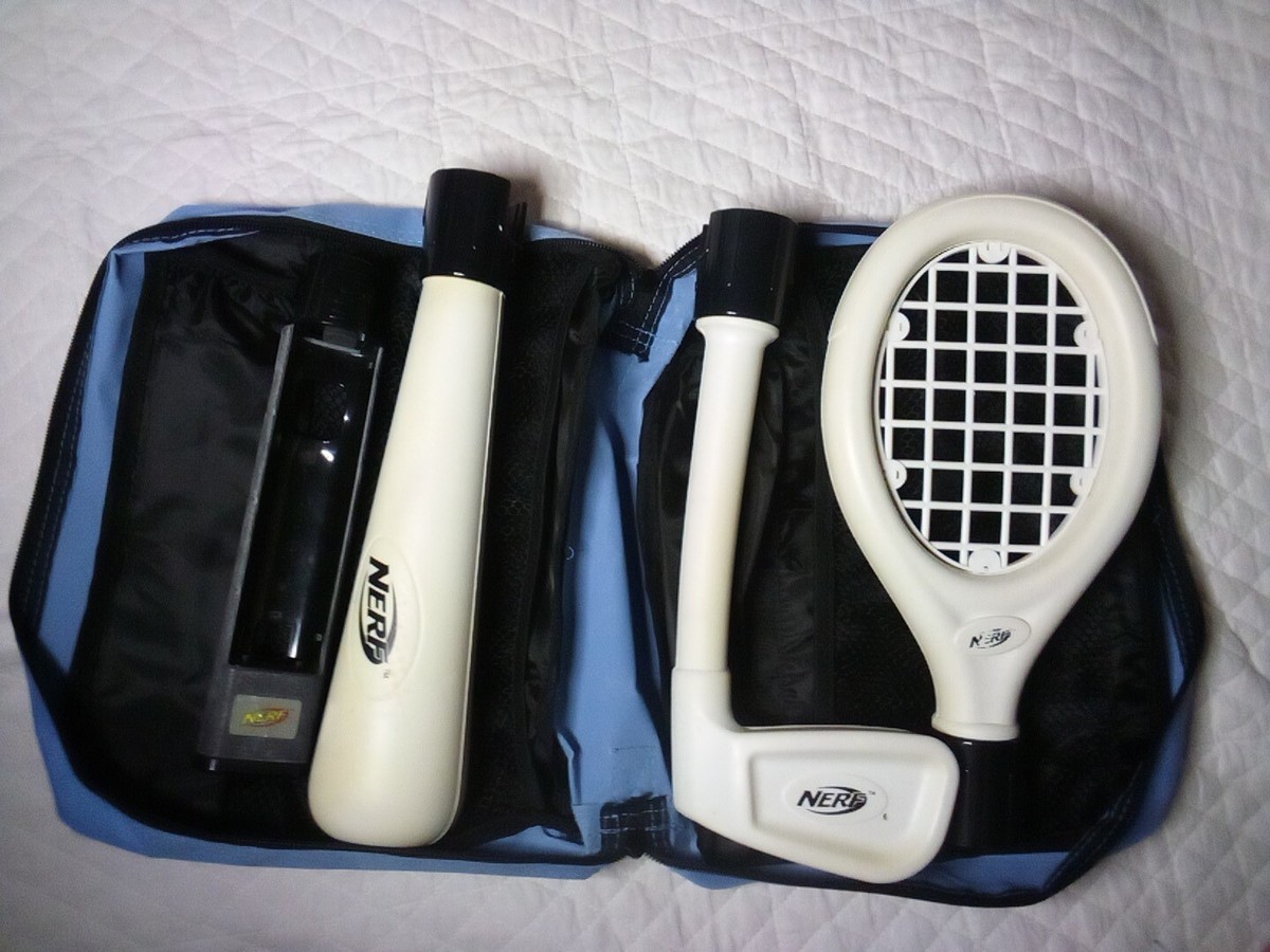 Nintendo Wii Sports Nerf Accessories Kit 4 Pk-Black Tennis