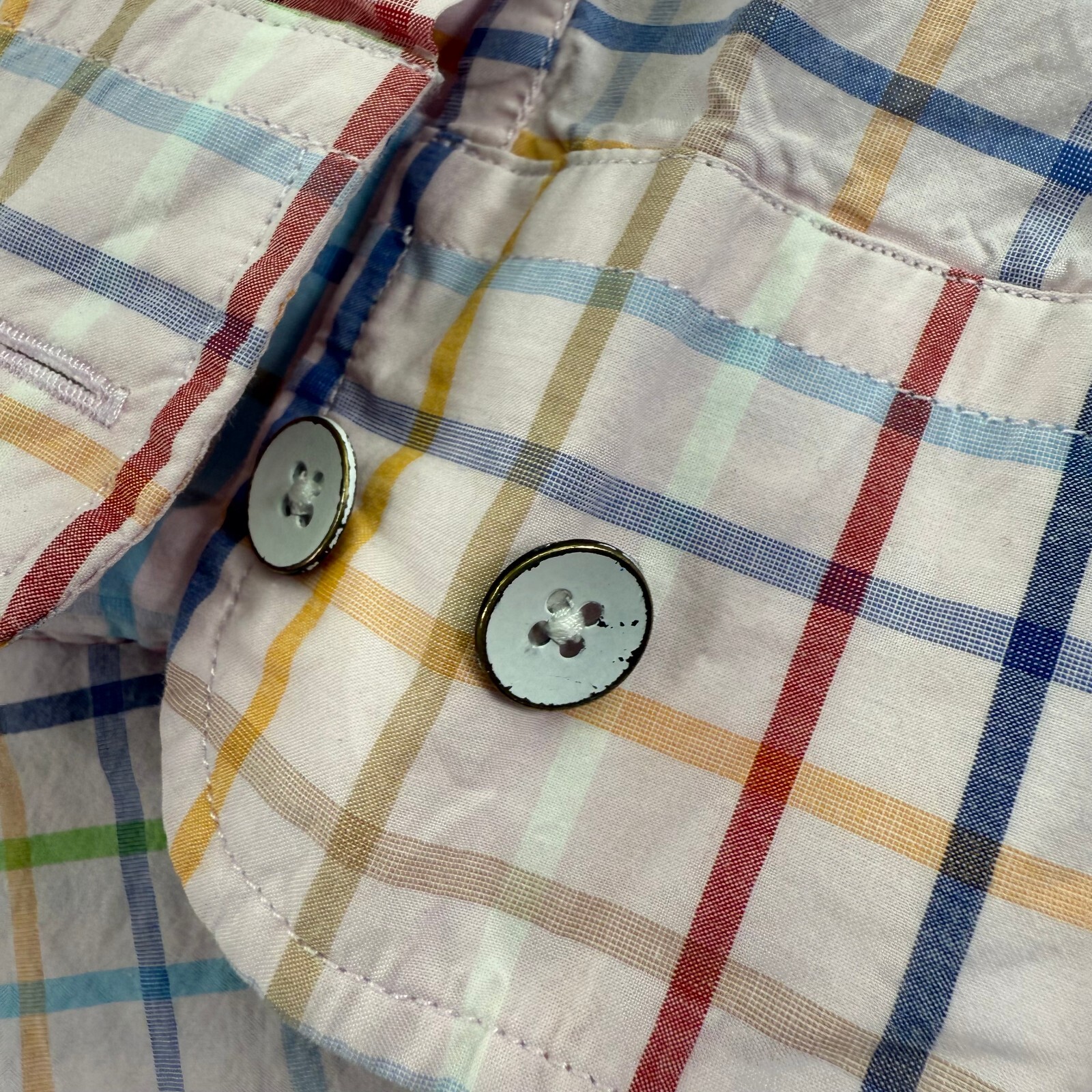 Rodd & Gunn Shirt Mens Large Plaid Sports Fit Woven In Italy