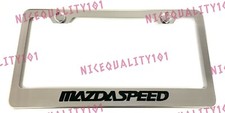 3d Mazda Speed Stainless Steel Chrome Mirror Finished License Plate Frame 3d Mazda Speed Stainless Steel Chrome Mirror Finished License Plate Frame