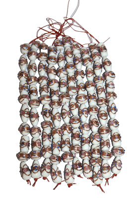 10 Strands Wedding Cake Beads Multi shapes White Lamp work Glass Beads Handmade.