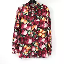 Vintage Paul Smith Shirt mens sz 3 fruit print all over cotton RARE long sleeve
