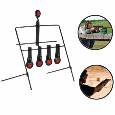 Metal Shooting Targets Stand Resetting Spinning AR500 Steel Targets Air Pellet T