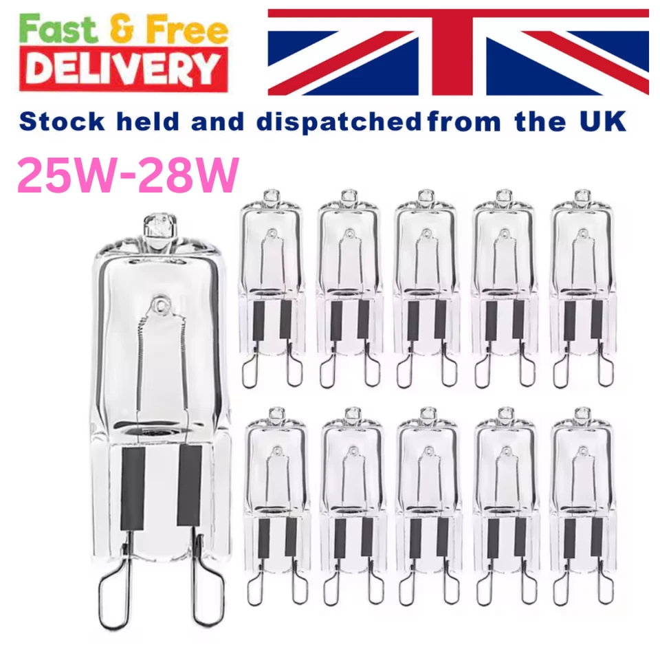 DOMIRA 10/12 PK G9 Halogen Bulbs Capsule 25W/28W Warm White Filament Lamp Led Bulb New