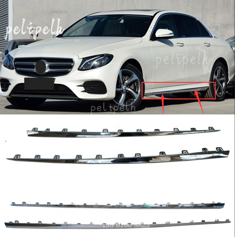 Front Rear Door Molding Cover Trim Fit For Mercedes Benz E Class