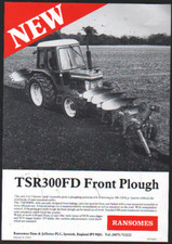 RANSOMES "TSR300FD" Front Mounted Plough Brochure Leaflet