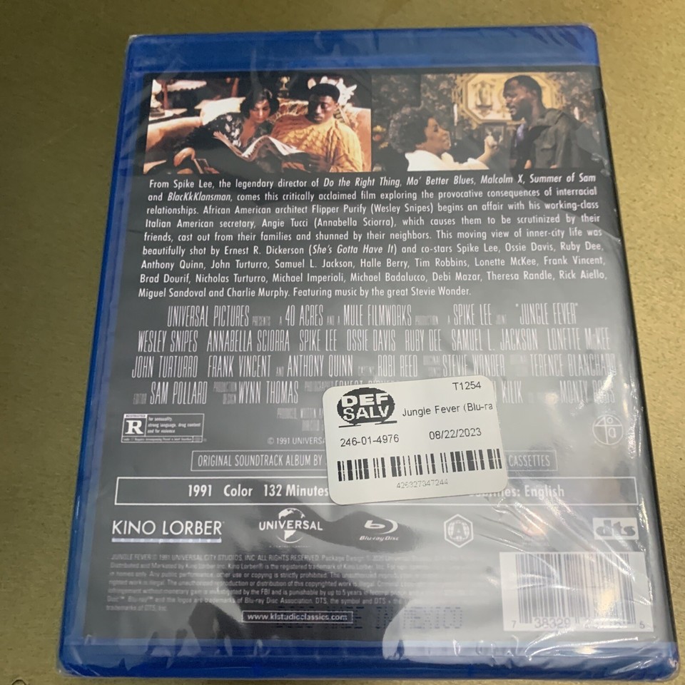 Jungle Fever (Bluray) Wesley Snipes Annabella Sciorra Anthony Quinn