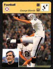 1977 Sportscaster #204 George Blanda HOF Series 2 Football NM/NM+ D82659
