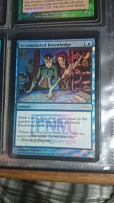 1x ACCUMULATED KNOWLEDGE- FNM - Magic the Gathering - FOIL