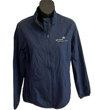 Girl Scouts of Orange County Full Zip Windbreaker Jacket Small S Navy Blue
