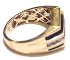 10k Yellow Gold 0.48c Black White Diamond Cluster womens Ring 4.9g Size 10.25 — photo 7