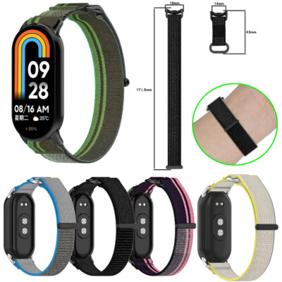 Uhr Nylon Armband Ersatz Sport Uhrenarmband für Xiaomi Band 9/9 NFC/8/ 8 NFC