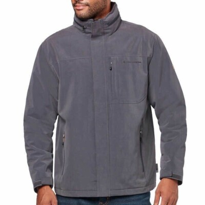 Rugged Elements Men s Trek Jacket Water   Wind Resistant   Deep Charcoal  XXL