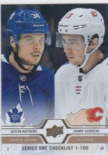 19/20 UD..MATTHEWS / GAUDREAU..CHECKLIST..SILVER FOIL..CARD # 199..MAPLE LEAFS