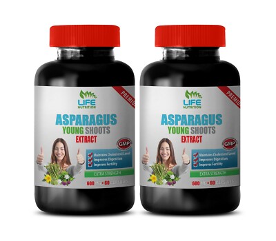asparagus nutrition - Asparagus Extract 600mg - probiotic formula 2 Bottles