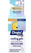 Orajel Baby DAYTIME & NIGHTTIME Cooling Gels for Teething Twin Pack Exp. 04/2026