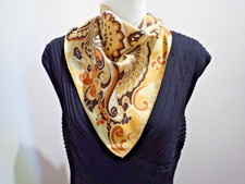 Vintage 18" x 18" Hand rolled Scarf