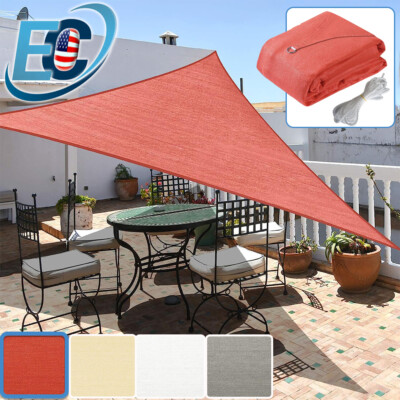 Sun Shade Sail Triangle Canopy Pergola Cover for Patio Yard Backyard Garden Lawn